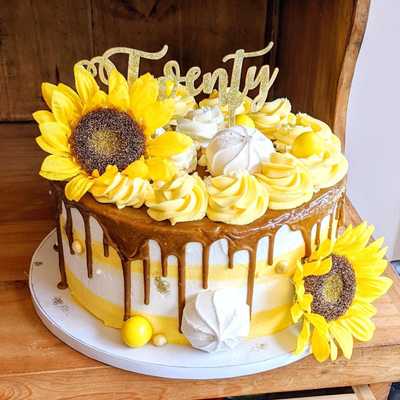 Sunflower drip #cake