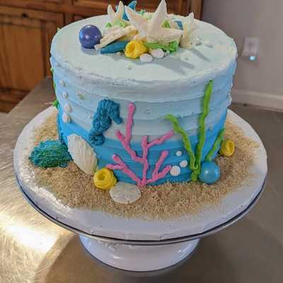 Beach themed #cake #stgeorgeisland