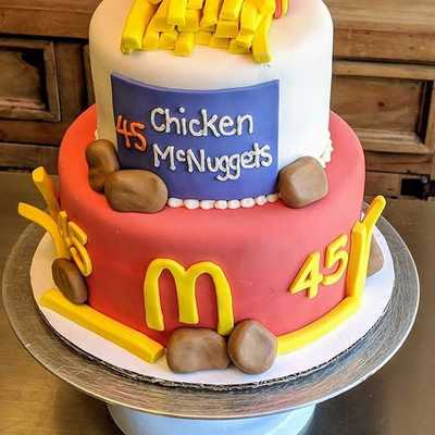 McDonald's themed birthday #cake #mcdonalds