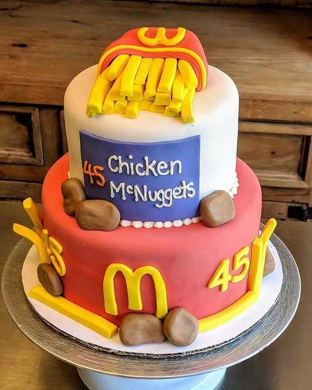 McDonald's themed birthday #cake #mcdonalds