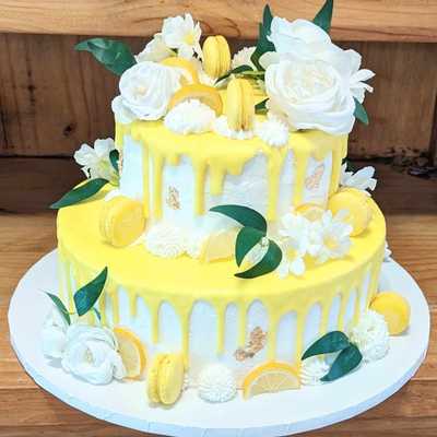 Lemon drip #cake