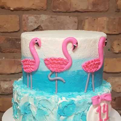 Pink flamingo #cake