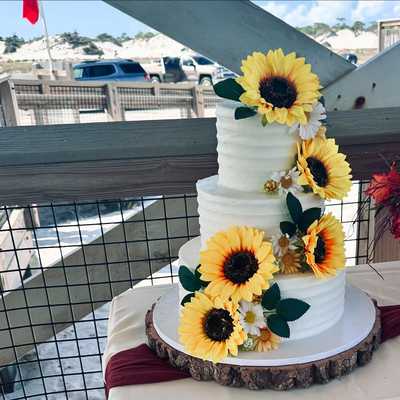 Sunflower wedding #cake