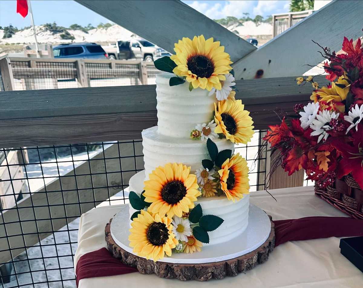 Sunflower wedding #cake
