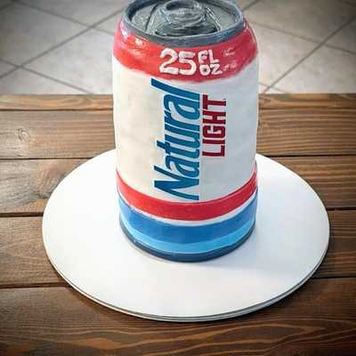 Natural Light Beer Can #cake