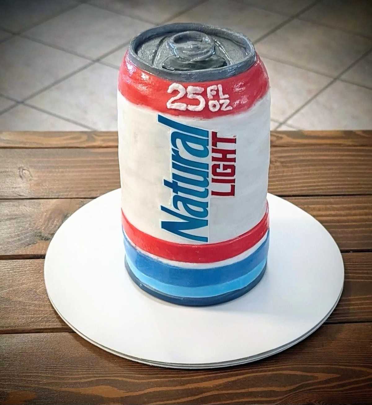 Natural Light Beer Can #cake