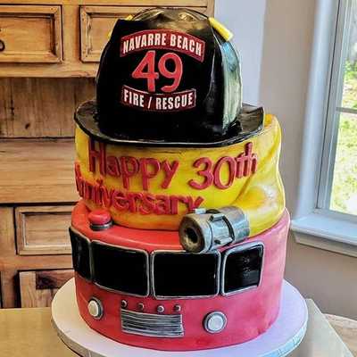Navarre Beach Fire / Rescue #cake #fave