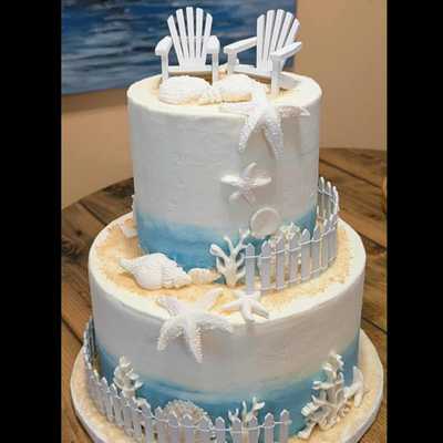 Beach #wedding #cake