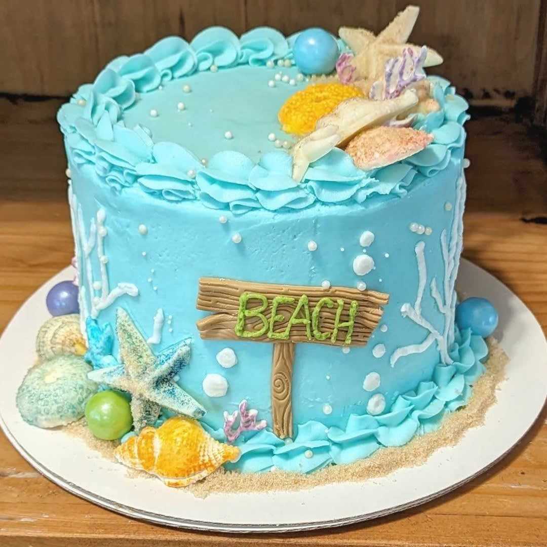 Beach themed #cake #stgeorgeisland
