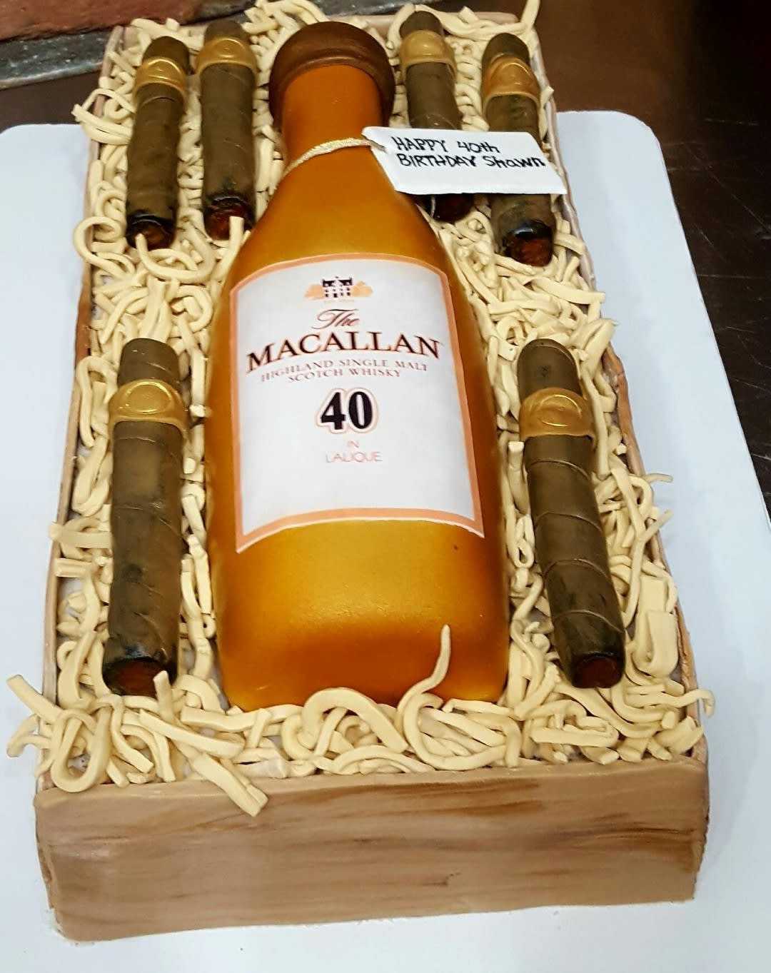 Cigar and The Macallan Scotch #cake #themacallan