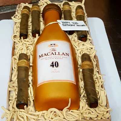 Cigar and The Macallan Scotch #cake #themacallan