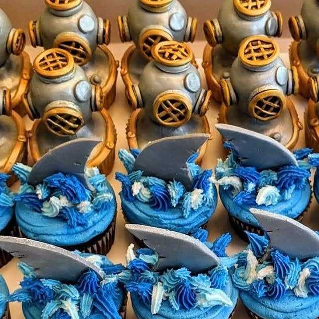 Under the sea themed #cupcakes
