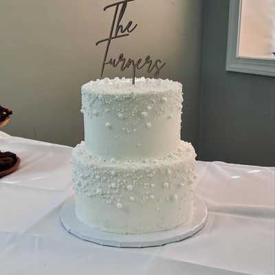 Sugar pearl #wedding #cake