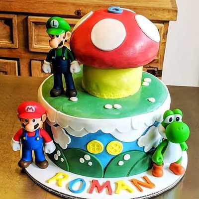 Super Mario themed birthday #cake