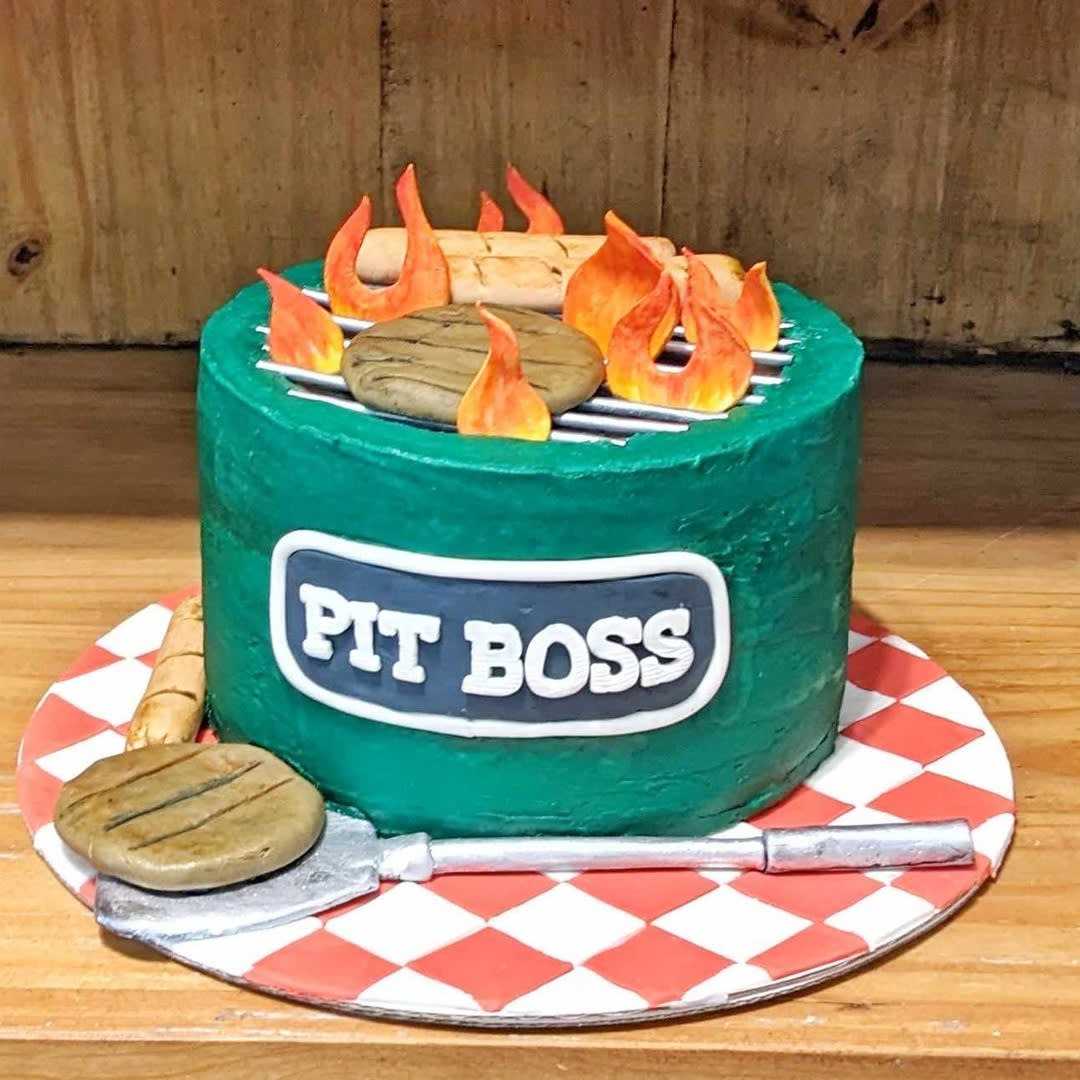 Pit Boss - Burgers and Hot Dogs #cake #stgeorgeisland