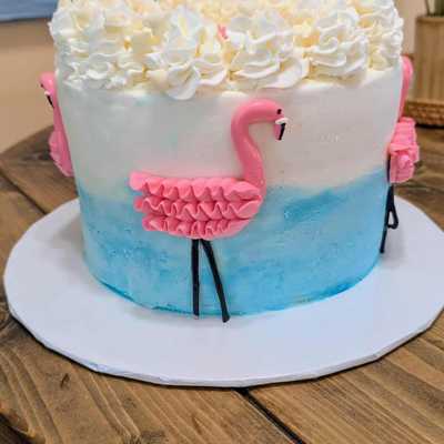 Pink Flamingo Party #cake