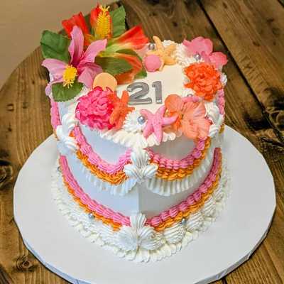 #Heart #Lambeth #cake