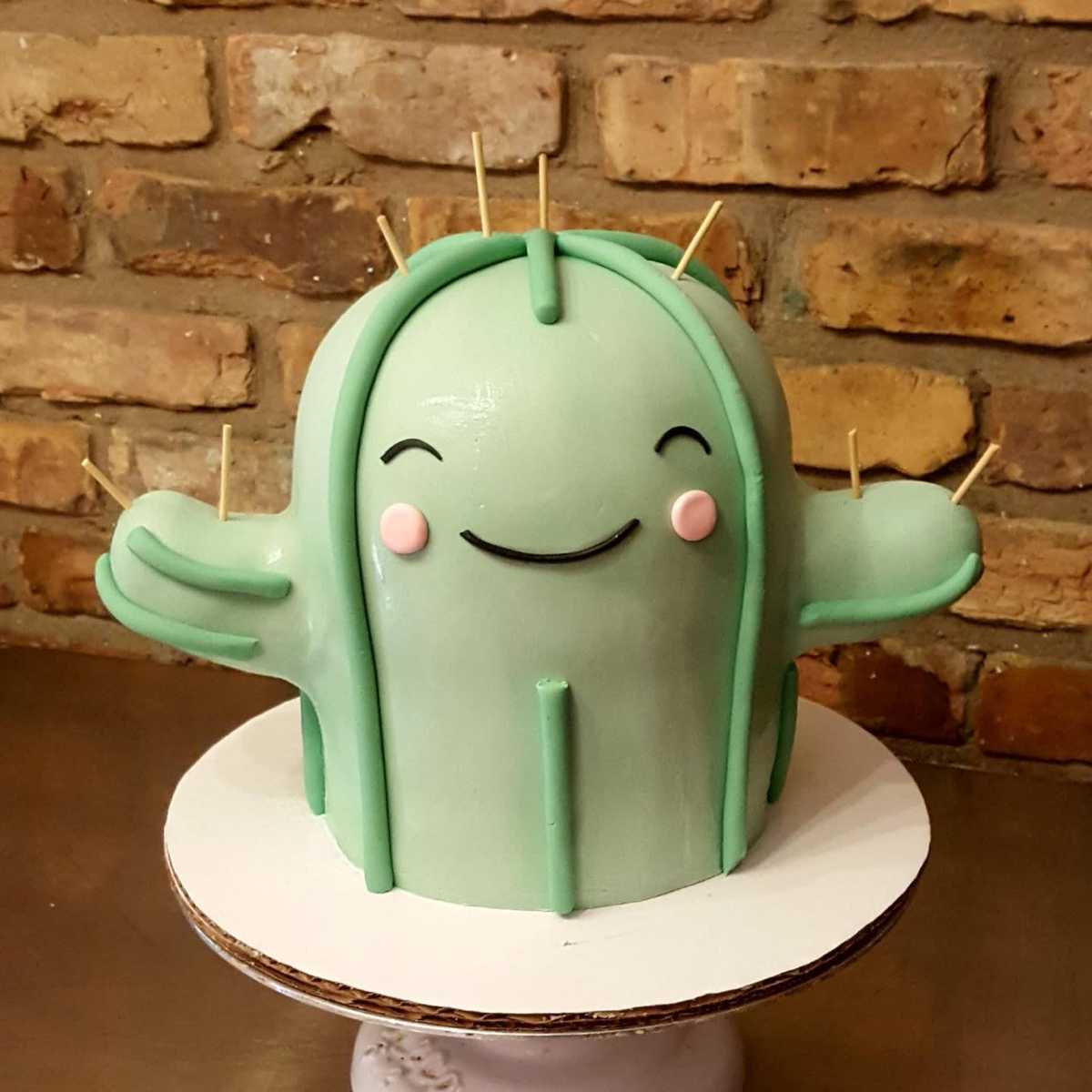 Kawaii cactus #cake