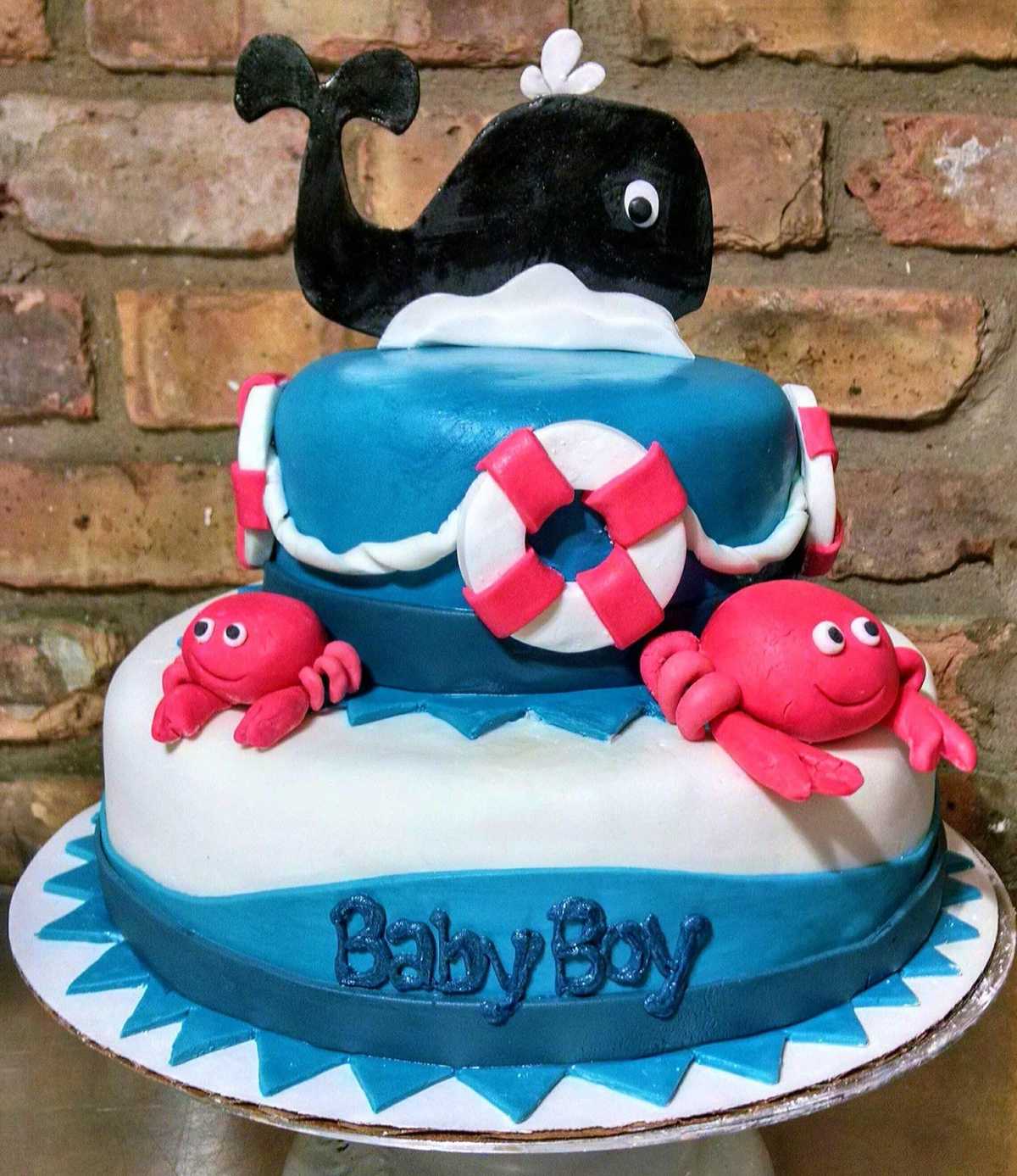 Nautical themed baby shower #cake