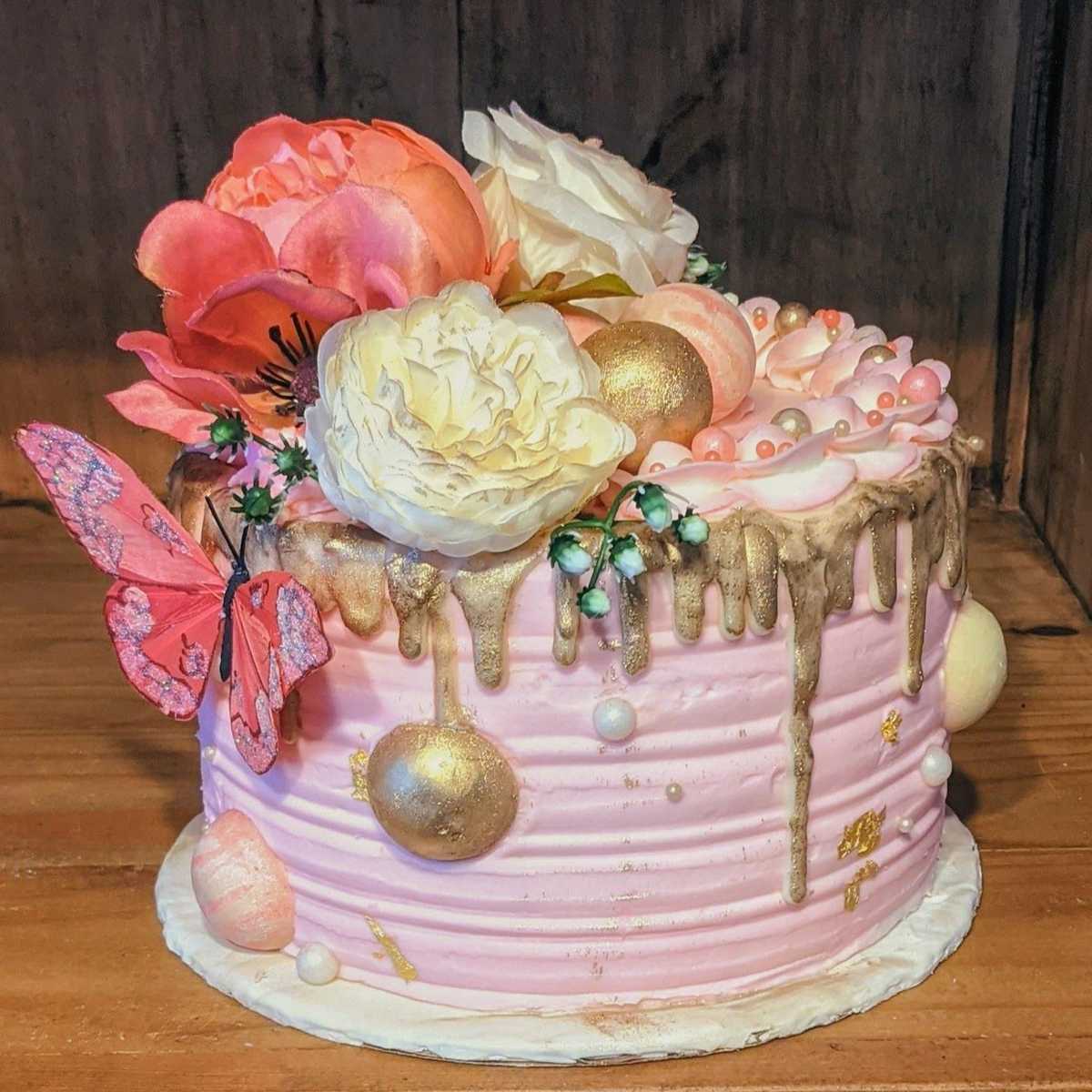 Butterfly drip #cake