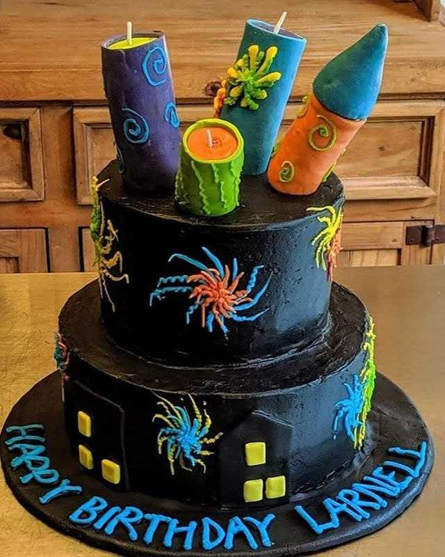 Firework themed birthday #cake