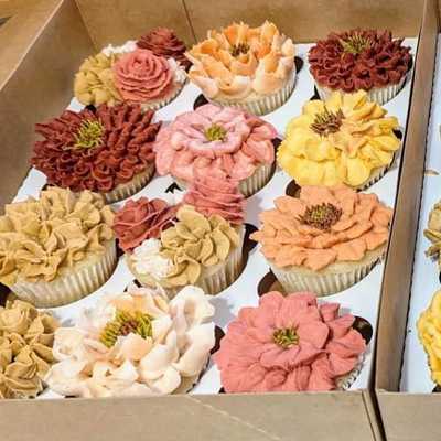 Fall flower #cupcakes