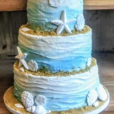 Beach #wedding #cake