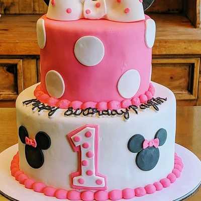 Minnie mouse themed birthday #cake