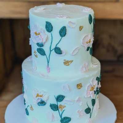 Floral Pallet knife #cake