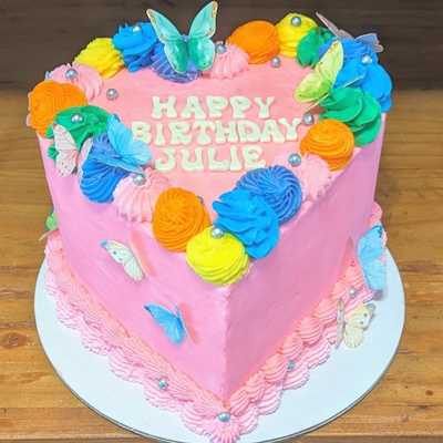 Hearts and butterflies #cake